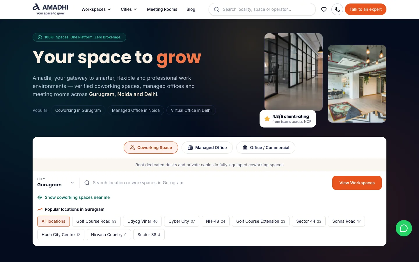 Amadhi website homepage designed by Pixel Pulse Marketing